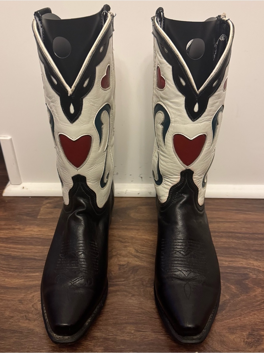 Vintage Acme Queen of Hearts Cowboy Boots women 8 M - Picture 2 of 13